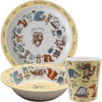 Tyrrell Katz Melamin Mama Tabağı, Kasesi ve Alıştırma Bardağı- Woodland