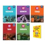 TYT 40 Seans Matematik Geometri Türkçe Tarih ve Coğrafya Eşit Ağırlık 5li Set