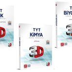 TYT Türkçe Matematik Geometri Fizik Kimya Biyoloji Soru Bankası Fırsat Seti-Çözüm 3D Yayınları