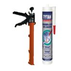 TYTAN Professional Akvaryum Silikonu 280 ml Şeffaf Hmp Plastik Silikon Tabancası - Montaj Set