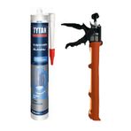 TYTAN Professional Duşakabin Banyo Silikonu 280ml Beyaz Hmp Plastik Silikon Tabancası - Montaj Set