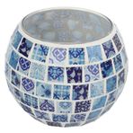 TYTOGE Tealight Mumluk,Mozaik Cam Mumluk,Çiçek Desenleri Ev Dekorasyonu için Sıcak Romantik El İşi Mumluklar