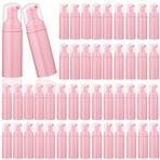 Tzirci 50 adet 2 oz/60 ml Köpük Pompa Şişesi Kirpik Şampuan Şişeleri Seyahat Köpük Pompa Şişesi Boş Pembe Plastik Doldurulabilir Mini Sabunluk El Dezenfektanı Sıvısı için (Pembe)