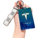 Tzmalloy Tesla Anahtarlık Model3/Modely/Modelx/Y/Kart Için Erkekler Ve Kadınlar Için Anahtarlık Kılıfı (Tek Kabuk + Küçük Kolye Ucu) (Yurt Dışından) - Turkuaz
