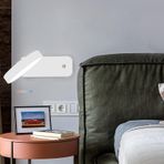 TZSMUM Anahtarlı LED İç Mekan Duvar Lambası Duvar Lambası 3 Renk Sıcaklığı Döner Duvar Lambası Duvar Aydınlatma 2700 K/4500 K/6500K Yatak Odası Oturma Odası Merdiven için (Beyaz)