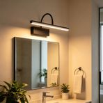 TZSMUM LED banyo aynası duvar aydınlatması, USB şarj edilebilir, şalterli, uzaktan kumandalı, kısılabilir, duvar lambası, 360° döndürülebilir, alüminyum, demir, oturma odası, yatak odası için (1 adet