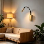 TZSMUM LED Duvar Aydınlatmaları 360° Döndürme Anahtarlı Modern Duvar Lambası İç Mekan Alüminyum Duvar Lambası Yatak Başlığı Okuma Kuğu Boynu Projektör Oturma Odası için (Sıcak Işık, Altın)