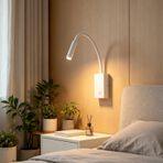 TZSMUM LED duvar aydınlatması 360° döndürülebilir şalterli duvar lambası modern iç mekan alüminyum duvar lambası yatak başı okuma kaz boynu far yatak odası koridor oturma odası için (sıcak ışık, beyaz