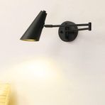 TZSMUM LED Endüstriyel Duvar Lambası İç Mekan 180° Dönebilir Duvar Lambası Uzun Döner Kol Duvar Aydınlatması Akrilik Demir Vintage Minimalist Tasarım Oturma Odası Koridor için (Sıcak Işık, B Siyah)