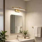 TZSMUM LED iç mekan duvar lambası, banyo, ayna, su geçirmez, çekme ipli duvar lambası, duvar aydınlatması, 350° döndürülebilir, modern alüminyum, demir, yatak odası, oturma odası için (60 cm, bakır