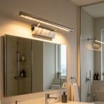 TZSMUM LED iç mekan duvar lambası banyo aynası su geçirmez duvar lambası 180° döndürülebilir şalterli duvar aydınlatması minimalist gümüş paslanmaz çelik oturma odası koridor merdiven boşluğu için (40