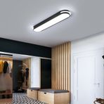 TZSMUM LED iç mekan tavan lambası, modern, akrilik, demir tavan lambası, minimalist, uzun, oval tasarım, tavan aydınlatması, 3000 K/6000 K, oturma odası dekorasyonu, mutfak için, yatak odası için (65