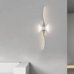 TZSMUM LED Lineer Uzun İç Mekan Duvar Lambası Akrilik Demir Duvar Lambası Modern Dalga Tasarım Duvar Aydınlatmaları Oturma Odası Merdiven için Minimalist Atmosfer Dekorasyonu (65 cm, Beyaz Işık Beyaz)