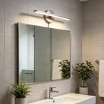 TZSMUM LED Modern Duvar Lambası Banyo Ayna Su Geçirmez Duvar Aydınlatması Şalterli Fiş Duvar Lambası İç Mekan Minimalizm Dikdörtgen Alüminyum Demir Mutfak Oturma Odası için (Nötr Işık, Gümüş)