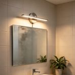 TZSMUM LED Modern Duvar Lambası Banyo Ayna Su Geçirmez Duvar Aydınlatması Şalterli Fiş Duvar Lambası İç Mekan Minimalizm Dikdörtgen Alüminyum Demir Mutfak Oturma Odası için (Sıcak Işık, Gümüş)
