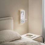 TZSMUM LED Modern Duvar Lambası Şalterli USB Şarj Bağlantısı Duvar Aydınlatması 350° Döndürülebilir Komodin Okuma Duvar Lambası İç Mekan Minimalist Alüminyum Demir Oturma Odası için (Nötr Işık, Beyaz)