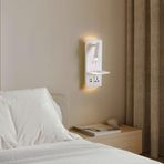 TZSMUM LED Modern Duvar Lambası Şalterli USB Şarj Bağlantısı Duvar Aydınlatması 350° Döndürülebilir Komodin Okuma Duvar Lambası İç Mekan Minimalist Alüminyum Demir Oturma Odası için (Sıcak Işık, Beyaz