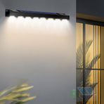 TZSMUM LED Solar Duvar Lambası Dış Mekan Duvar Lambası Pille Çalışır Dokunmatik Kontrol Şalterli Duvar Aydınlatması Duvar Lambaları IP54 Su Geçirmez Bahçe, Koridor, Merdiven Boşluğu için (Sıcak Işık