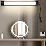 TZSMUM Modern duvar lambası LED iç duvar lambası fişli ve kablolu duvar aydınlatması duvar aydınlatması duvar lambaları oturma odası yatak odası merdiven için uzun dekoratif (sıcak ışık, 60 cm)
