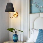 TZSMUM Modern iç mekan duvar lambası, kumaş abajurlu, duvar lambası, E27 minimalist vintage duvar aydınlatması, komodin, okuma dekorasyonu, oturma odası, yemek odası, koridor, otel için (sıcak ışık