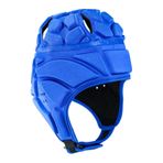 U/ D Yumuşak Rugby Kaskı Futbol Başlık Şapkası 7v7 Bayrak Futbol Başlık Yetişkin Çocuk Gençler için Kaleci Kafa Koruyucu Spor Kask (Mavi S)