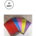 U-Deep 72 Yaprak Spiralli Kareli Defter U Deep A4 Plastik Kapak Harita Metot 12 Adet