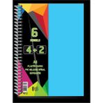 U-Deep A4 Büyük Boy Ayraçlı Spiralli Plastik Kapaklı Defter 4 Kareli + 2 Çizgili