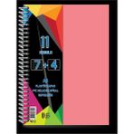 U-Deep A4 Büyük Boy Ayraçlı Spiralli Plastik Kapaklı Defter 7 Kareli + 4 Çizgili