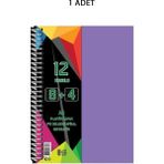 U-Deep Spiralli Pp Kapak 8+4 300 Yaprak 12 Ayraçlı Defter