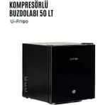 U-Frigo Karavan/tekne Buzdolabı 50 Litre 12V/24V - Tamperli Cam Kapak - Siyah