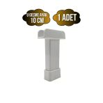 U Geçme Beyaz Plastik Ayarlı Ayak Mobilya Masa Ve Dolap Ayağı(Beyaz)(6Cm - 10Cm) Beyaz 10Cm 10Cm - 1 Adet