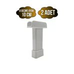 U Geçme Beyaz Plastik Ayarlı Ayak Mobilya Masa Ve Dolap Ayağı(Beyaz)(6Cm - 10Cm) Beyaz 10Cm 10Cm - 2 Adet