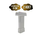 U Geçme Beyaz Plastik Ayarlı Ayak Mobilya Masa Ve Dolap Ayağı(Beyaz)(6Cm - 10Cm) Beyaz 6Cm 6Cm - 2 Adet