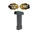U Geçme Gri Plastik Ayarlı Ayak Mobilya Masa Ve Dolap Ayağı(Gri)(6Cm - 10Cm) Gri 6Cm 6Cm - 2 Adet