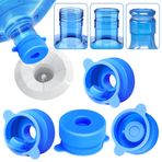 U-Goforst 3 ve 5 Galon Su Sürahisi Kapağı - Standart/Vida/Taç Üstleri için 55 mm Gıda Sınıfı Silikon Yeniden Kullanılabilir Şişe Kapağı, Dağıtıcı Yedek Kapakları, Dökülmez ve Sızdırmaz (4 Adet)