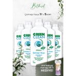 U Green Clean Bitkisel Çamaşır Suyu 1 lt x 5 Adet Vegan Formül ile Etkili Temizlik