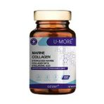 U-MORE Hidrolize Balık Kolajen Takviyesi - Hyaluronik Asit, Biotin, C Vitamini, Glutatyon, Selenyum - Sağlıklı Eklemler, Saçlar, Cilt, Tırnaklar - 60 Tablet