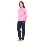 U.. POLO ASSN. 2 İplik Kışlık Pijama Takım, S, USPA20123W25-26, Fuşya, kadın