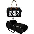 U.S.F Portbebe Ana Kucağı Puset + Hastane Çıkışı Anne Bebek Bakım Çantası 2 Li Set - Black