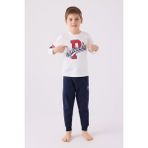 U.s. Polo Assn. %100 Pamuk Erkek Çocuk Pijama Takım - Krem - 6 - 7 Yaş