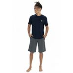 U.S. Polo Assn. 18868 Erkek Kısa Kollu Bisiklet Yaka Şortlu Pijama Takımı-Lacivert