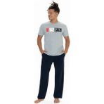 U.S. Polo Assn. 18899 Erkek Kısa Kollu Bisiklet Yaka Pijama Takımı-Gri - XL