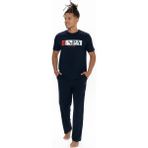 U.S. Polo Assn. 18899 Erkek Kısa Kollu Bisiklet Yaka Pijama Takımı-Lacivert