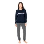 U.S. POLO ASSN. 2 İplik Kışlık Pijama Takım, M, USPA20121W25-26, Lacivert, kadın