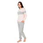 U.S. POLO ASSN. 2 İplik Kışlık Pijama Takım, M, USPA20122W25-26, Somon, kadın