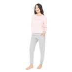 U.S. POLO ASSN. 2 İplik Kışlık USPA Yazılı Pijama Takım, 2XL, USPA20117W25-26, Pembe, kadın
