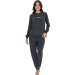 U.S. Polo Assn. 20111 Kadın Antrasıt Melanj Uzun Kollu Yuvarlak Yaka Pijama Takımı