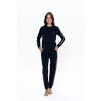 U.S. Polo Assn. 20113 Kadın Lacıvert Uzun Kollu Yuvarlak Yaka Pijama Takımı