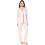 U.s. Polo Assn. 20138 Kadın Pembe V Yaka Uzun Kollu Çizgili Pijama Takımı - XL