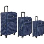 U.s. Polo. Assn. 24041-24039-24038-24040 3'lü Set Unisex Monogram Kumaş Valiz Tatil Bavul - Lacivert